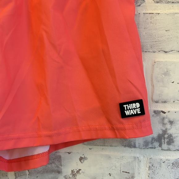 Third Wave Mens Compression Lined 5" Swim Trunks - Coral Pink Pocket Size Medium - Picture 5 of 9